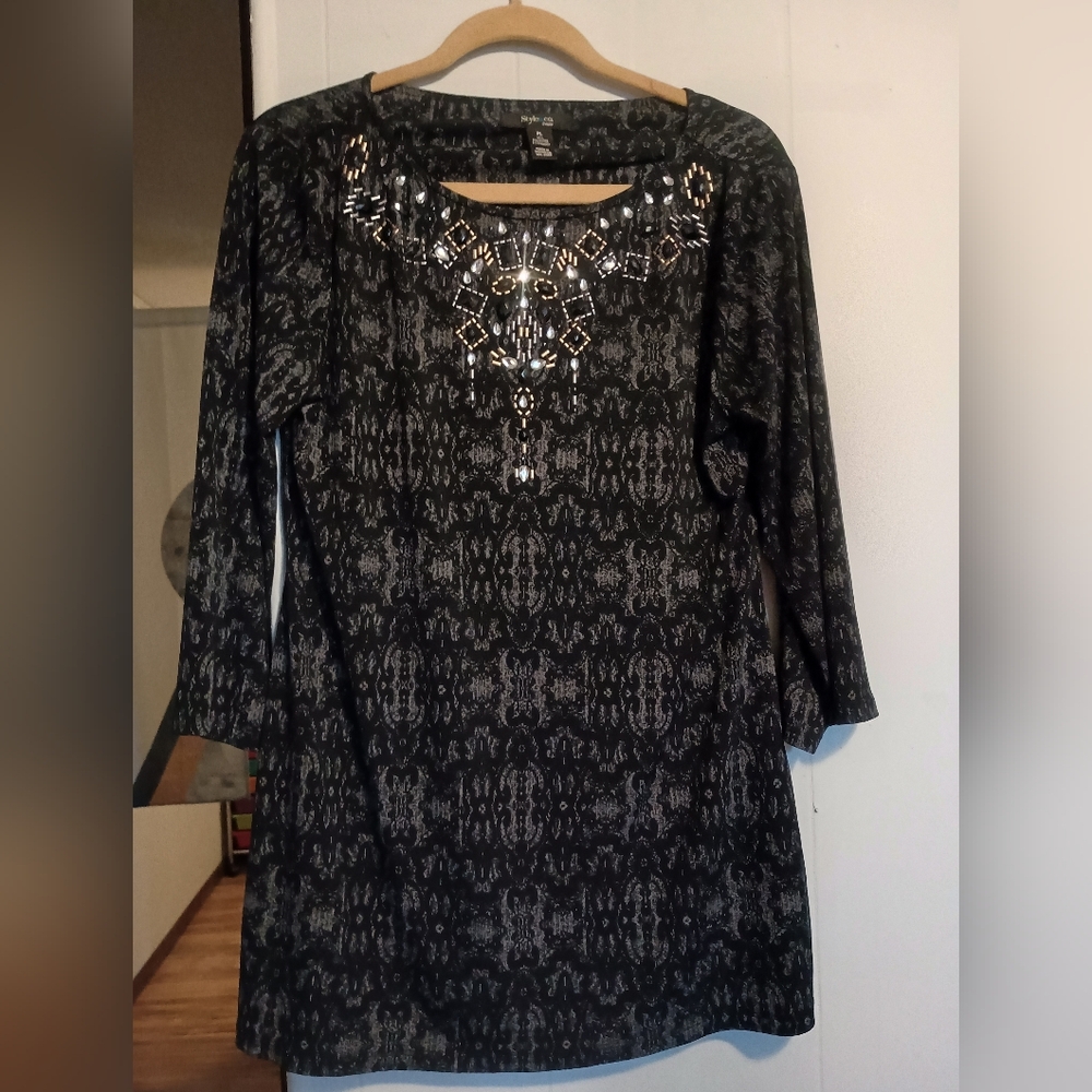 Style & Co Petite Sequin Top LP